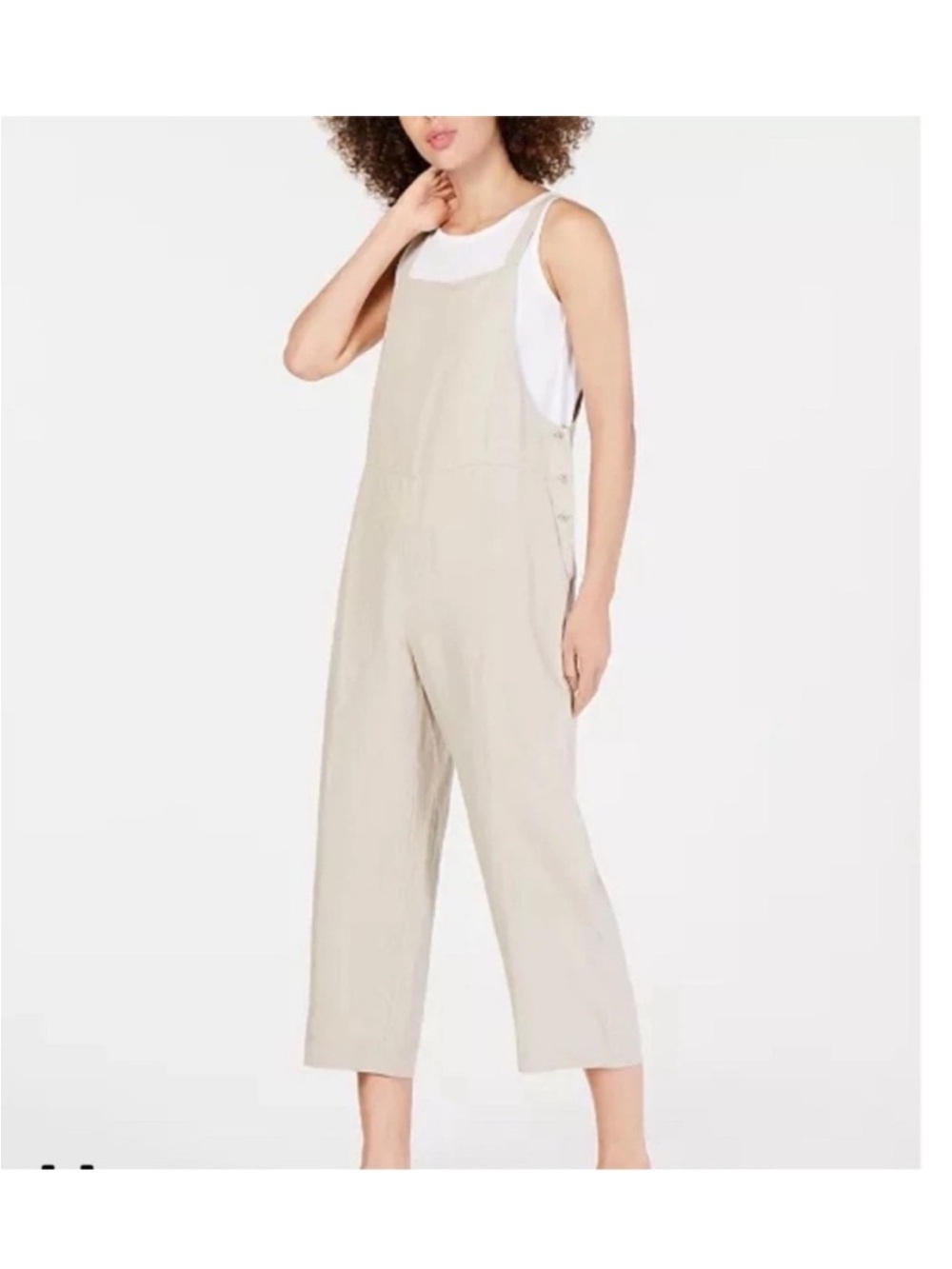 Eileen Fisher Linen Overalls sz M